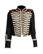 HUSSAR TWILL MARCHING BAND JACKET BLACK