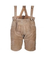 Imported Brown Buffalo Lederhosen with Belt and Suspenders