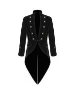 MEN,S VELVET VLADIMIR TUXEDO BLACK VELVET TAIL COAT GOTHIC STEAMPUNK VICTORIAN