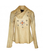 Cow Fringes Hand Made Men's Western Leather Jacket 