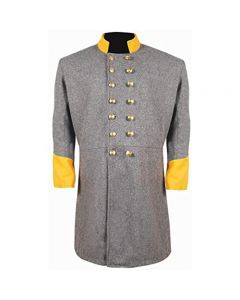 Cavalry CW Officer's Dual Breasted Frock Coat With Yellow Collar And Cuff