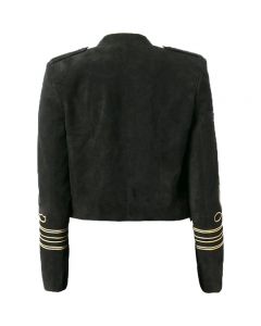 MILITARY STYLE BLACK BLAZER JACKET